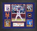 Juan Lagares New York Mets Framed 5-Photo Collage with a Piece of Game-Used Baseball - MLB Player Plaques and Collages