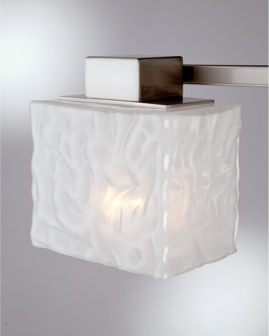 Quoizel Melody 3-Light Brushed Nickel Vanity Light with White Sandblasted Glass Shades, Transitional Style Wall Light for Bathroom or Powder Room
