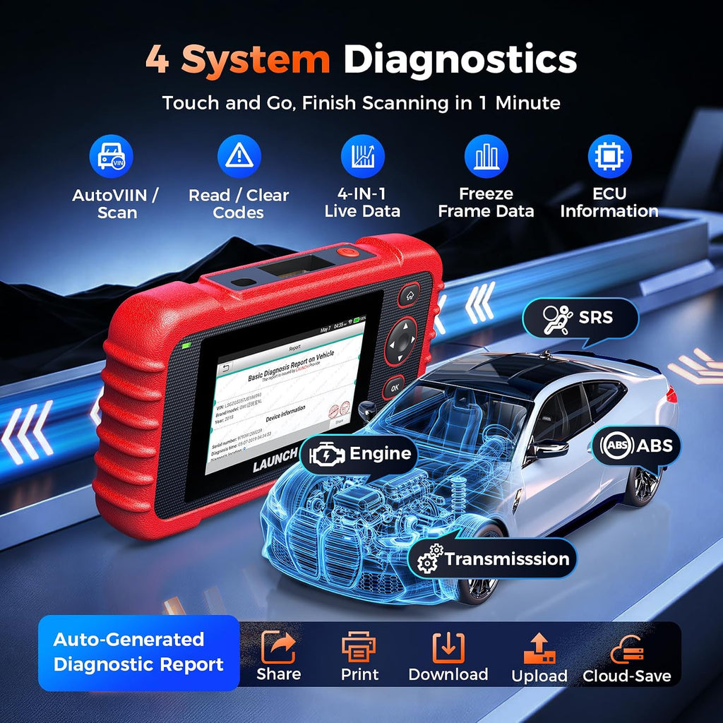 Launch OBD2 Scanner CRP123X V3.0 Elite, 2026 Lifetime Free WiFi Update Scan Tool, FCA SGW, CANFD&DoIP, SAS/Throttle/Brake/BMS/D-P-F/Oil/ABS Service Multi Systems Car Scanner, Battery Test, Auto VIN