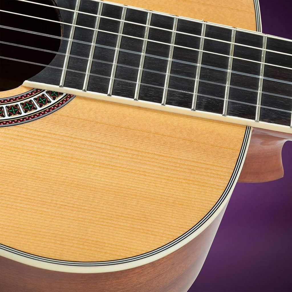 Classical Guitar 4/4, Full Size 39 Inch Wooden Guitar with Soft Nylon Strings by Hola! Music, Natural Gloss Finish - FREE Padded Gig Bag Included