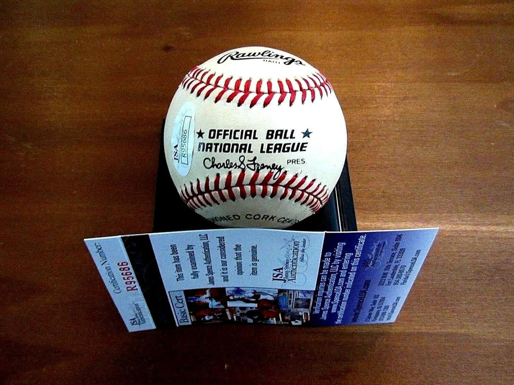 Steve Carlton Phillies Hof Signed Auto Vintage Charles Feeney Onl Baseball Jsa - MLB Game Used Baseballs