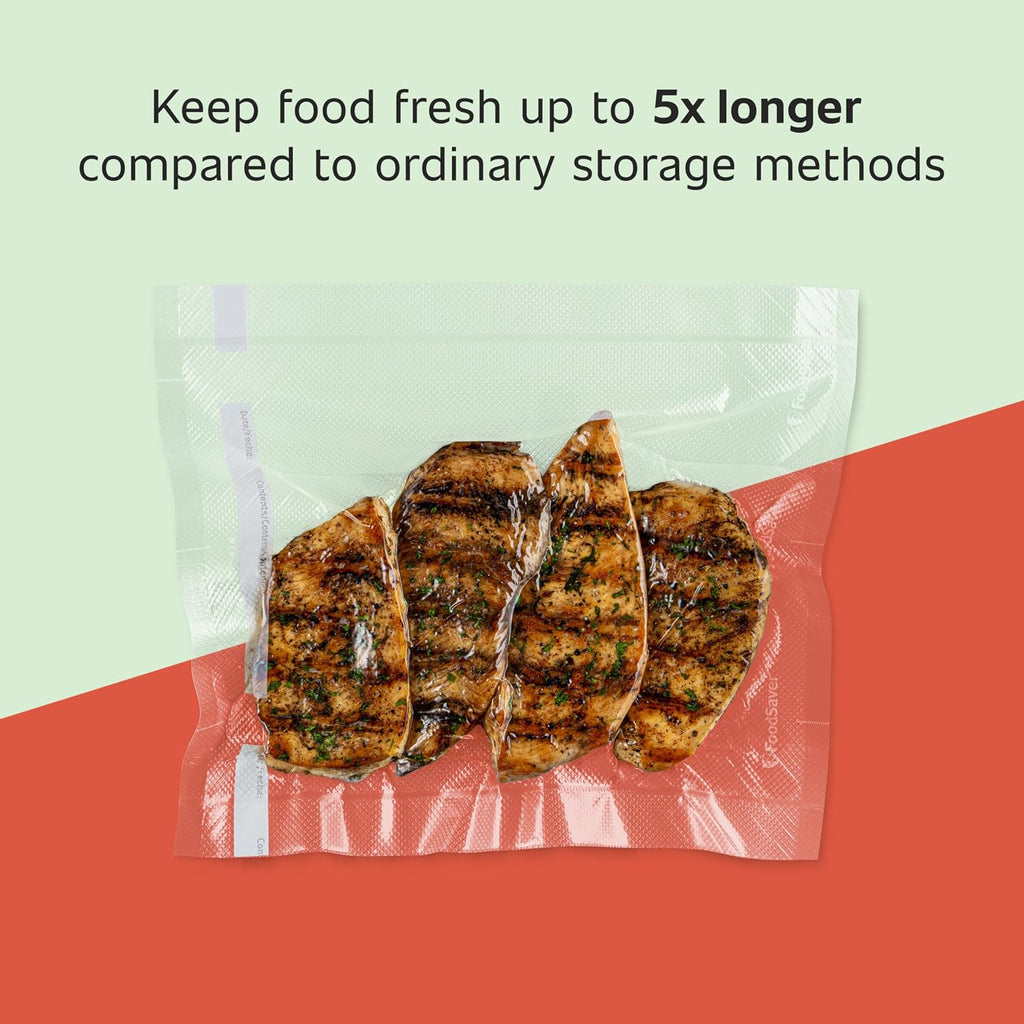 FoodSaver Custom Fit Vacuum Sealer Rolls,Airtight Food Storage and Sous Vide Rolls,BPA-Free,11 x 16',(Pack of 18)