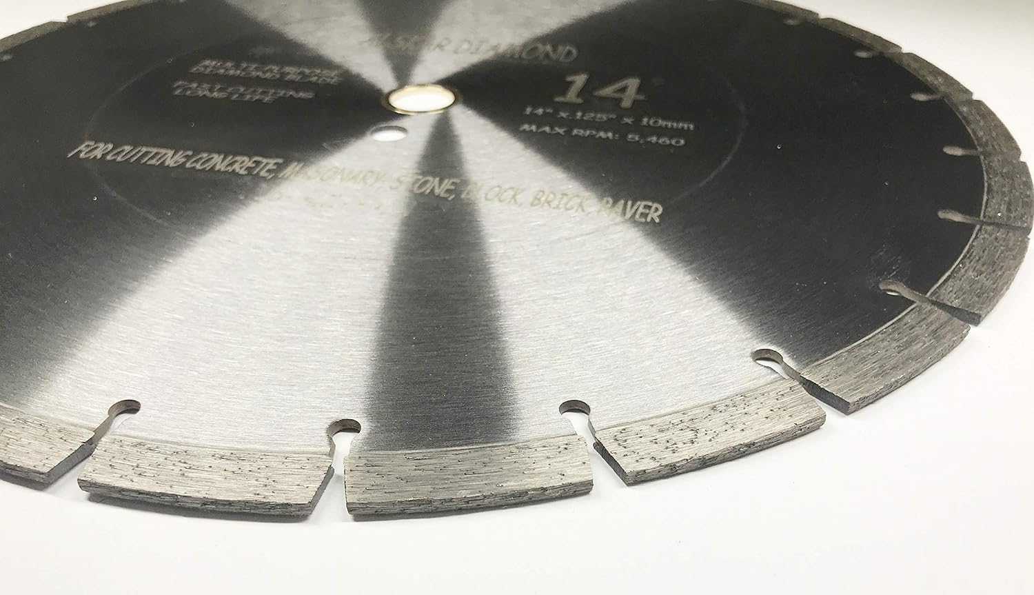 (10 Pack) ALSKAR DIAMOND ADLSS 14 inch Dry or Wet Cutting General Purpose Segmented High Speed Diamond Saw Blades for Concrete Stone Brick Masonry (14' - 10 pcs)
