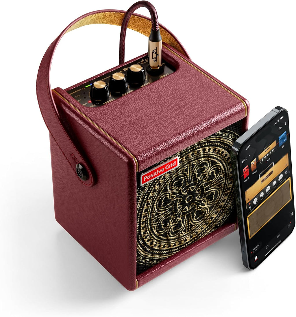 Positive Grid Spark Mini Vai Special Edition 10-Watt Portable Smart Guitar Amp and Bluetooth Speaker – Designed by Steve Vai