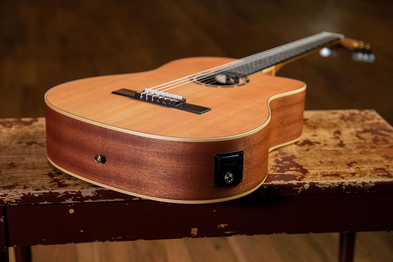 Family Series Pro Solid Top Slim Neck Acoustic-Electric Nylon Classical Guitar w/Bag