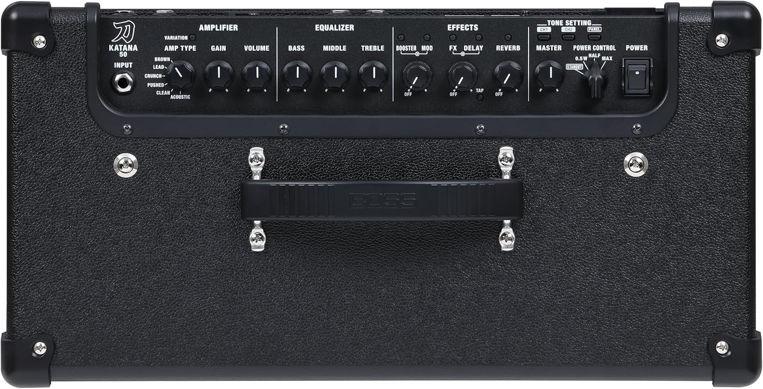 BOSS Katana-50 Gen 3 Guitar Amplifier | Compact 50-Watt Combo Amp | Custom 12-Inch Speaker | Evolved Tube Logic Sound | 12 Amp Characters | Onboard BOSS Effects | Advanced Connectivity & More