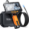 Teslong Inspection Camera, Dual Lens Borescope Camera with Light, NTS300 5' IPS Industrial Endoscope, 1080P Waterproof Flexible Mechanic Fiber Optic Snake Scope Cam for Wall Automotive Engine (10FT)