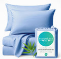 BedVoyage - Viscose from Bamboo Split King Size Sheets Set - Luxury 5pc King Sheet Set - Cooling Bed Sheets 18' Deep Pocket - Ultra Soft Sheet and Pillowcase Sets -Ocean