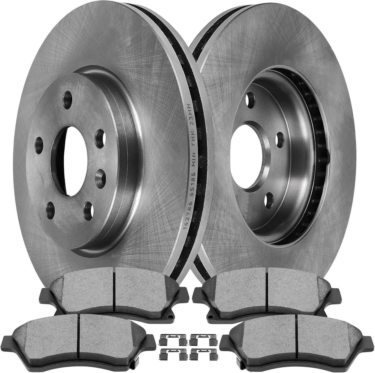 SCITOO - Brake Kits For Chevy For Cruze 2011-2015,For Chevy For Cruze Limited 2016,For Sonic 2012-2017 Front Disc Brake Rotors and Ceramic Brakes Pads Replacement: 55185;D1522-8730