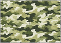 Army Green Camo Rug 8x12 for Bedroom, Camouflage Patterned Living Room Area Rug, Green Camo Kids Boys Girls Room Decor, Washable Soft Thin Carpet with Non Slip Backing, 8 x 12 ft - Lu11722