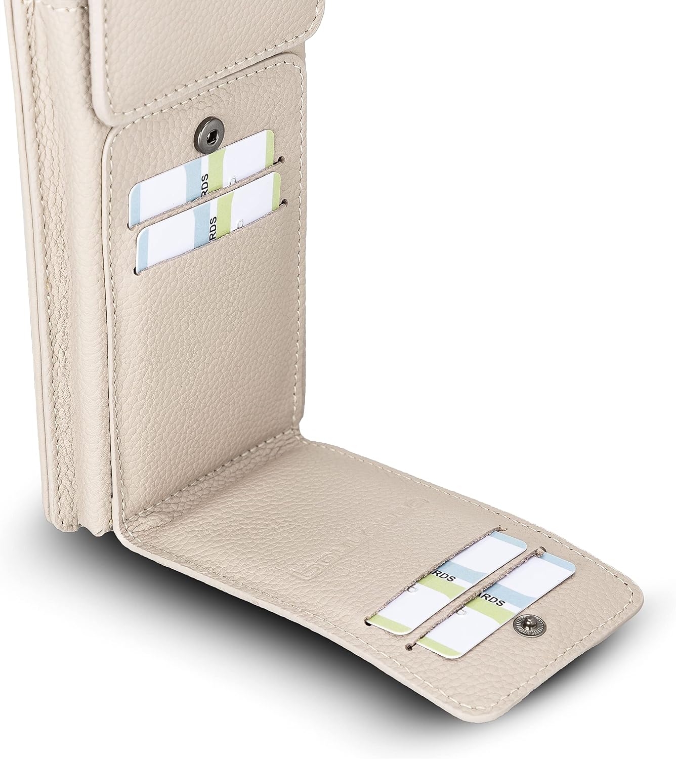 Crossbody Women Wallet fits iPhone 16 Pro MAX / 17 Pro MAX and All Mobile Devices up to 6.9' - Zippered Women Purse, Shoulder Bag with Card Holder, Pocket & Chain Strap, Trendy (Platinum)