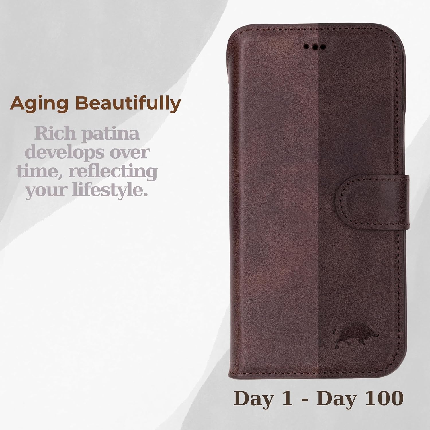 VENOULT Leather Wallet Case for iPhone 17 Pro Max, Full Grain Genuine Leather, Magnetic Detachable, 4 Card Holder, Buesiness Style, Compatible with MagSafe, RFID, Handmade (Chcolate)
