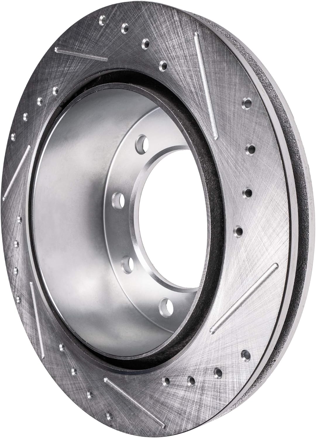 Detroit Axle - Brake Rotors for 2011-2019 Silverado Sierra 3500 HD Chevrolet GMC, 13.98' inch Front and Rear Drilled Slotted Disc Brake Rotors 2012 2013 2014 2015 Replacement