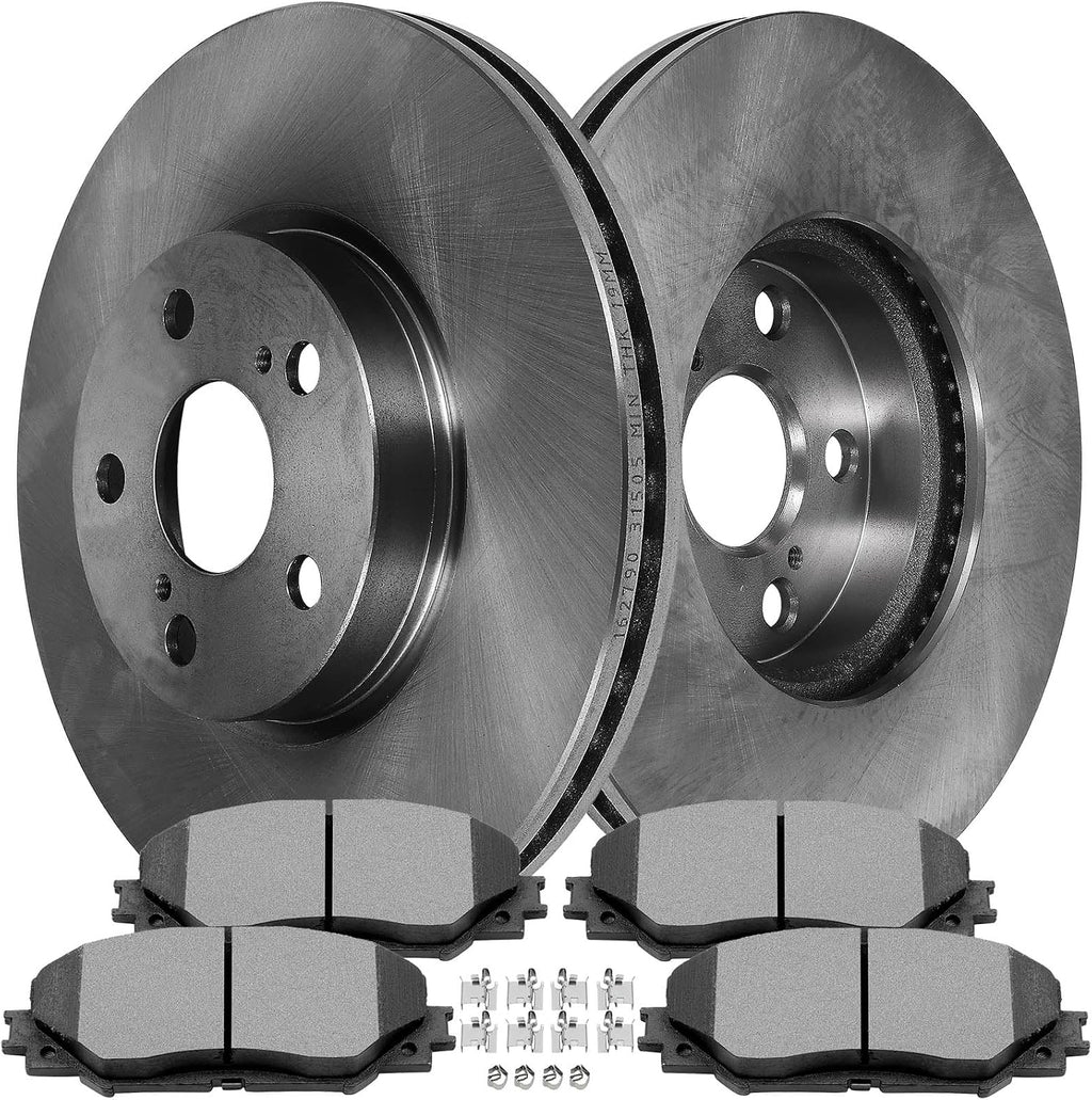 SCITOO Front 10.83' Brake Pads and Rotors Kits Fit For Pontiac Vibe 2009-2010,For Scion xD 2008-2014,For Toyota Corolla 2009-2019,For Toyota Matrix 2009-2014