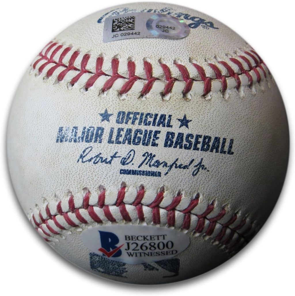 Vin Scully Signed Autographed Game Used Baseball Los Angeles Dodgers Beckett