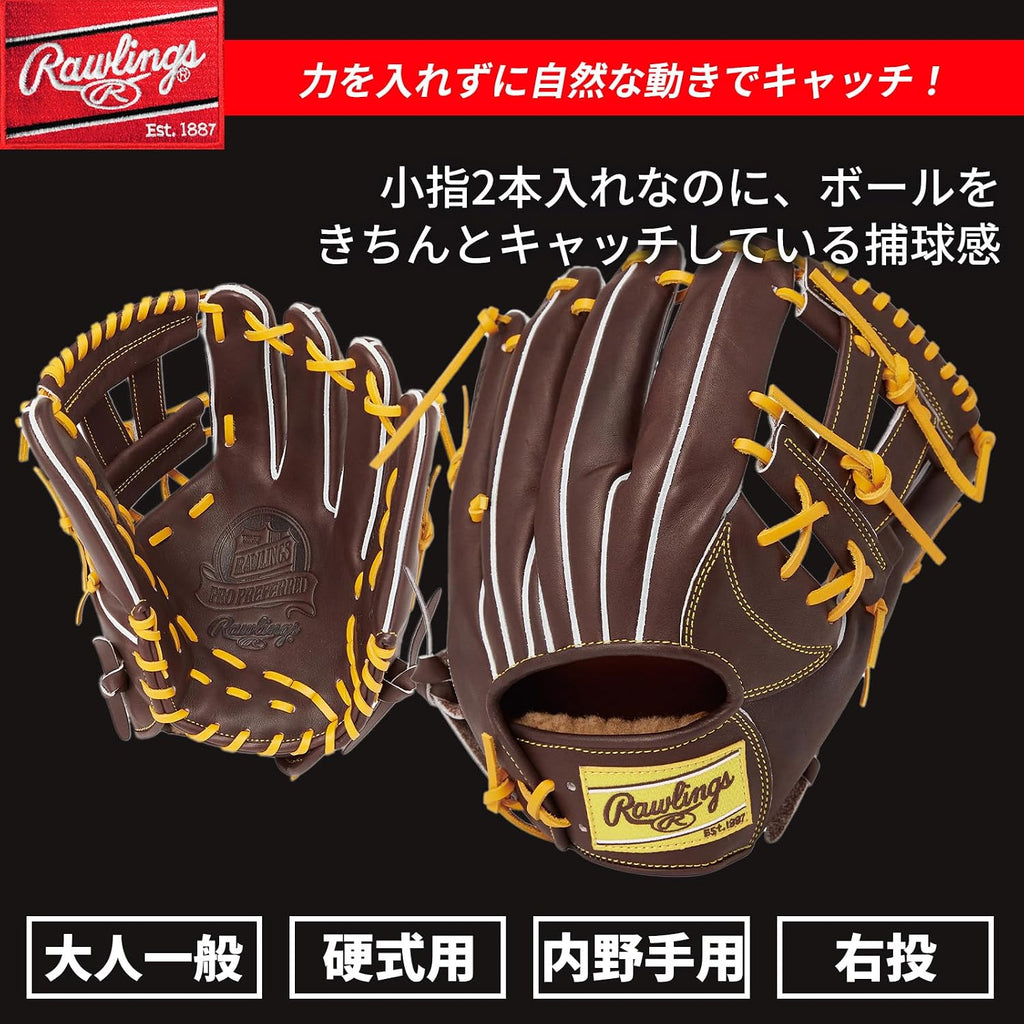 Rawlings Baseball Adult Glove Hard [Infielder] PRO PREFERRED - FS Style- GH4PRNP6FS Size 12' *Right Throw (Left Handed)