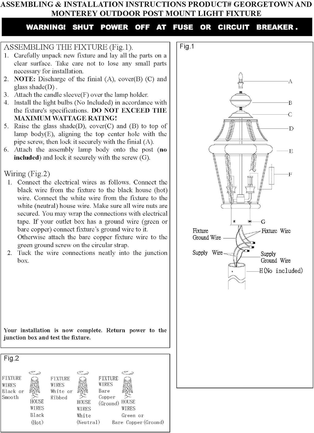 Livex Lighting 2354-03 Outdoor Post with Clear Beveled Glass Shades, White
