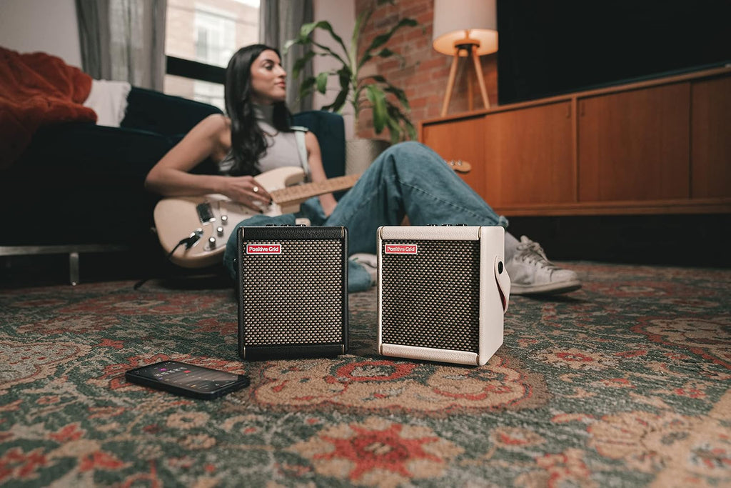 Positive Grid Spark MINI 10W Small Smart Guitar Amp & Bluetooth Speaker | Portable Sound for Guitar Playing at Home or On the Go | Black