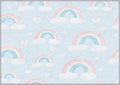 Rainbow Rug 8x12 for Bedroom, Cute Cartoon Heart Patterned Living Room Area Rug, Rainbow Kids Boys Girls Room Decor, Washable Soft Thin Carpet with Non Slip Backing, 8 x 12 ft - Lu11554