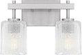 Quoizel Brenthouse Bath Vanity Light, 13.5 Inch 2-Light Bathroom Fixture, Brushed Nickel Modern Industrial Light, 100W Max, for Bathroom, Bedroom or Kitchen