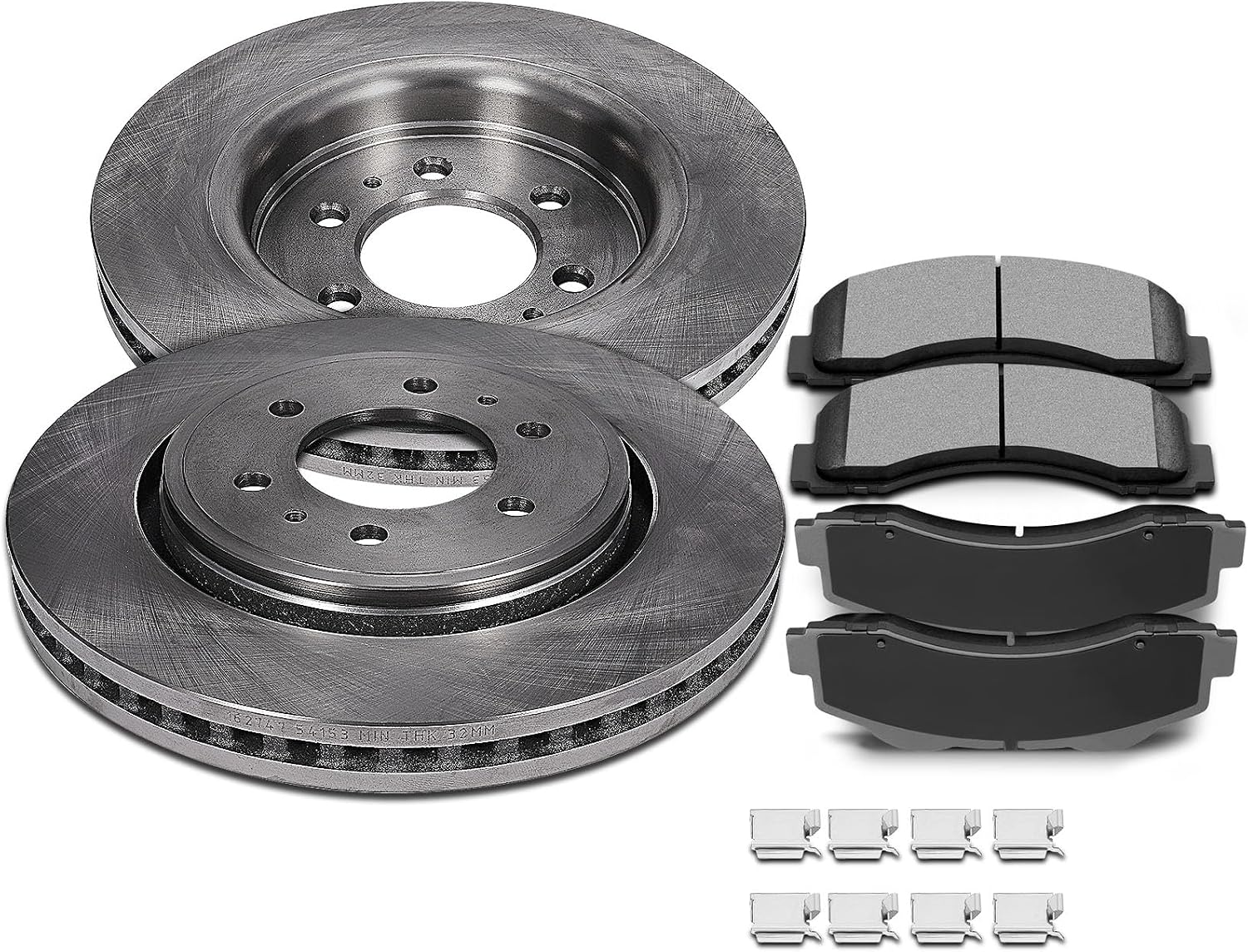 SCITOO - Brake Kits For Ford For Expedition 2010-2021,For F-150 2010-2020,For Lincoln For Navigator 2010-2021 Front Disc Brake Rotors and Semi Metallic Brakes Pads Replacement: 54153;D1414-8528