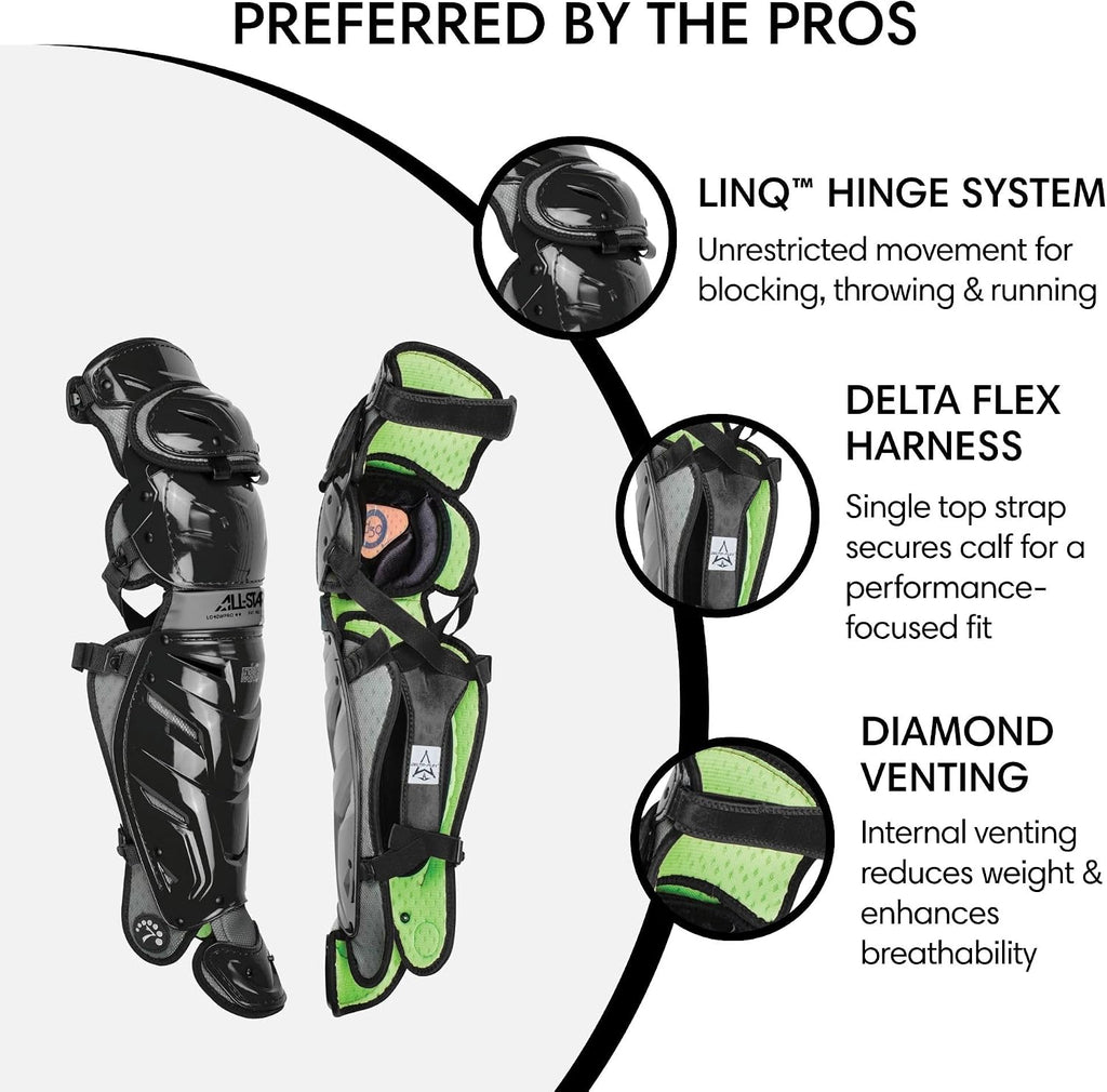 All-Star S7 Axis Ages 9 to 16 - Baseball Catching Equipment Kit (Includes Helmet, Chest Protector, Leg Guards), Meets NOCSAE
