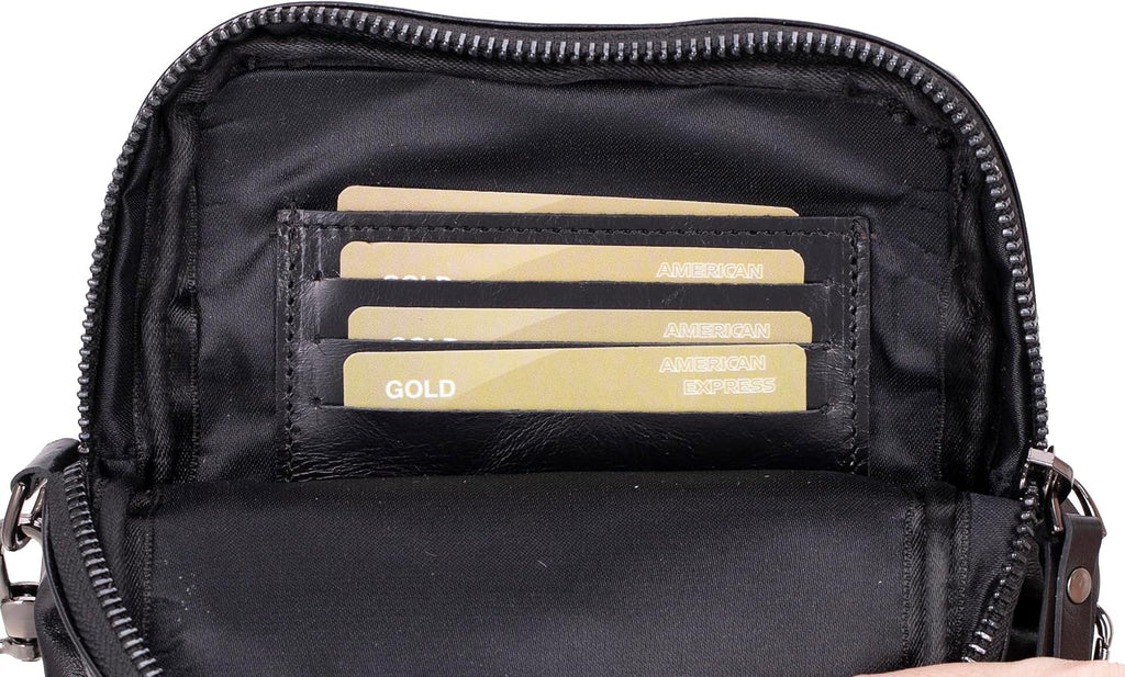 VENOULT Crossbody Leather Wallet for Man or Women fits iPhone 16 Pro MAX