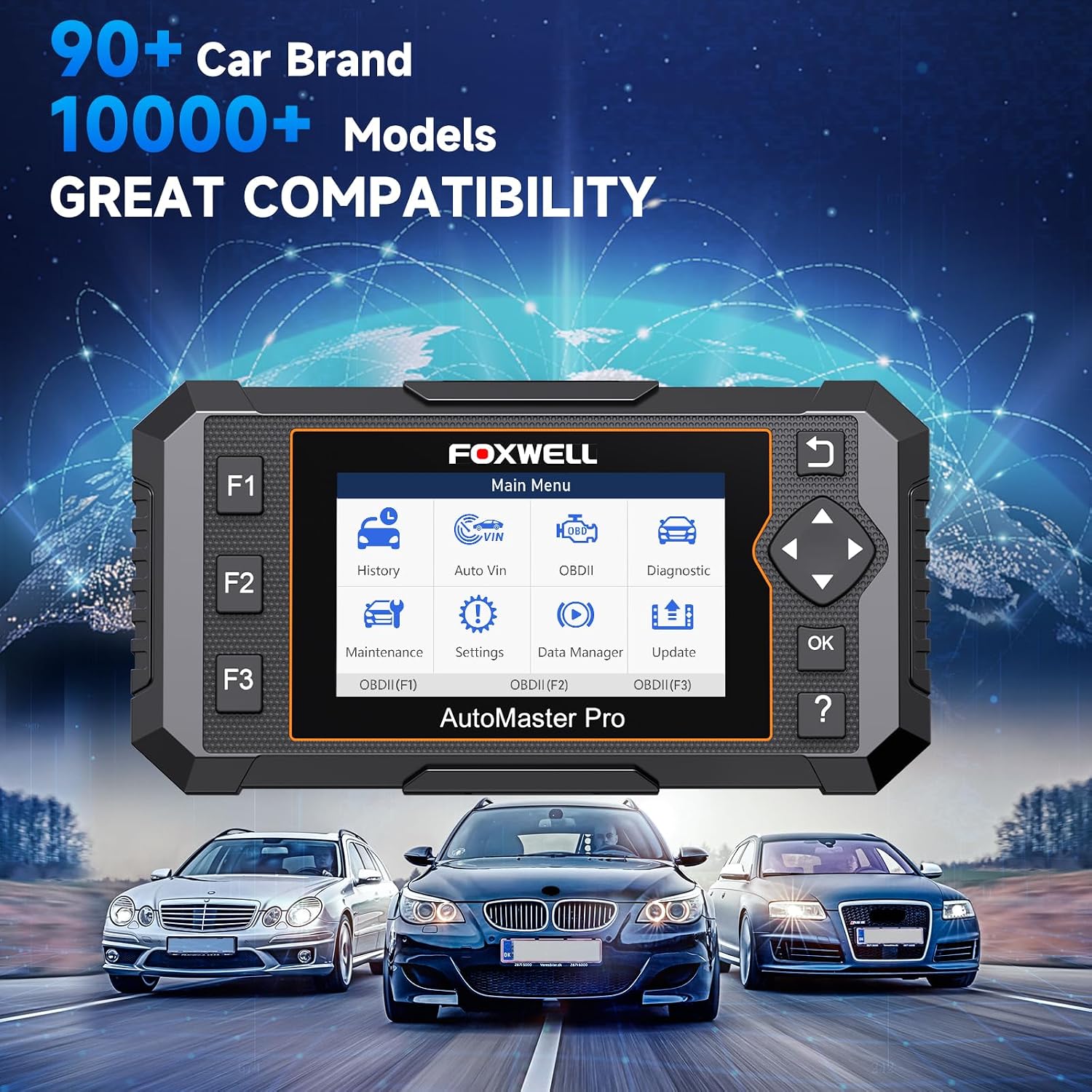 Upgrade of NT604, 2026 FOXWELL NT614 Elite OBD2 Scanner with 5 Resets (ABS Bleeding, EPB, Oil, SAS, Throttle), 4 Systems Code Reader, WiFi Update, AutoVIN, Live Data Car Scanner for DIY Mechanics