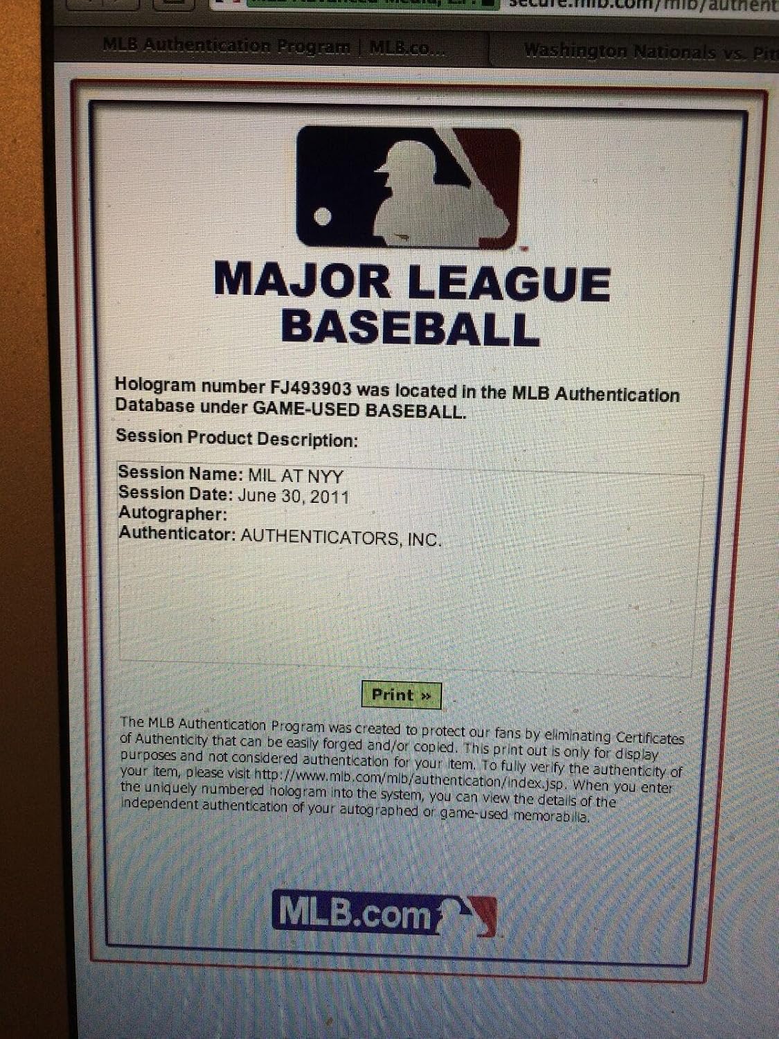 MARK TEIXEIRA MLB/JSA SIGNED INSCRIBED 300 HR GAME Game Used On 6-30-11 - MLB Autographed Game Used Baseballs