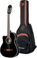 Family Series Pro Left-Handed Solid Top Thinline Acoustic-Electric Nylon Classical Guitar w/Bag