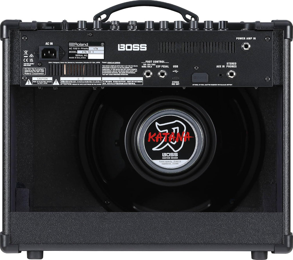 Boss Katana-50 Gen 3 50-Watt 1x12-Inch Guitar Combo Amplifier Bundle with Gearlux Instrument Cable and Picks