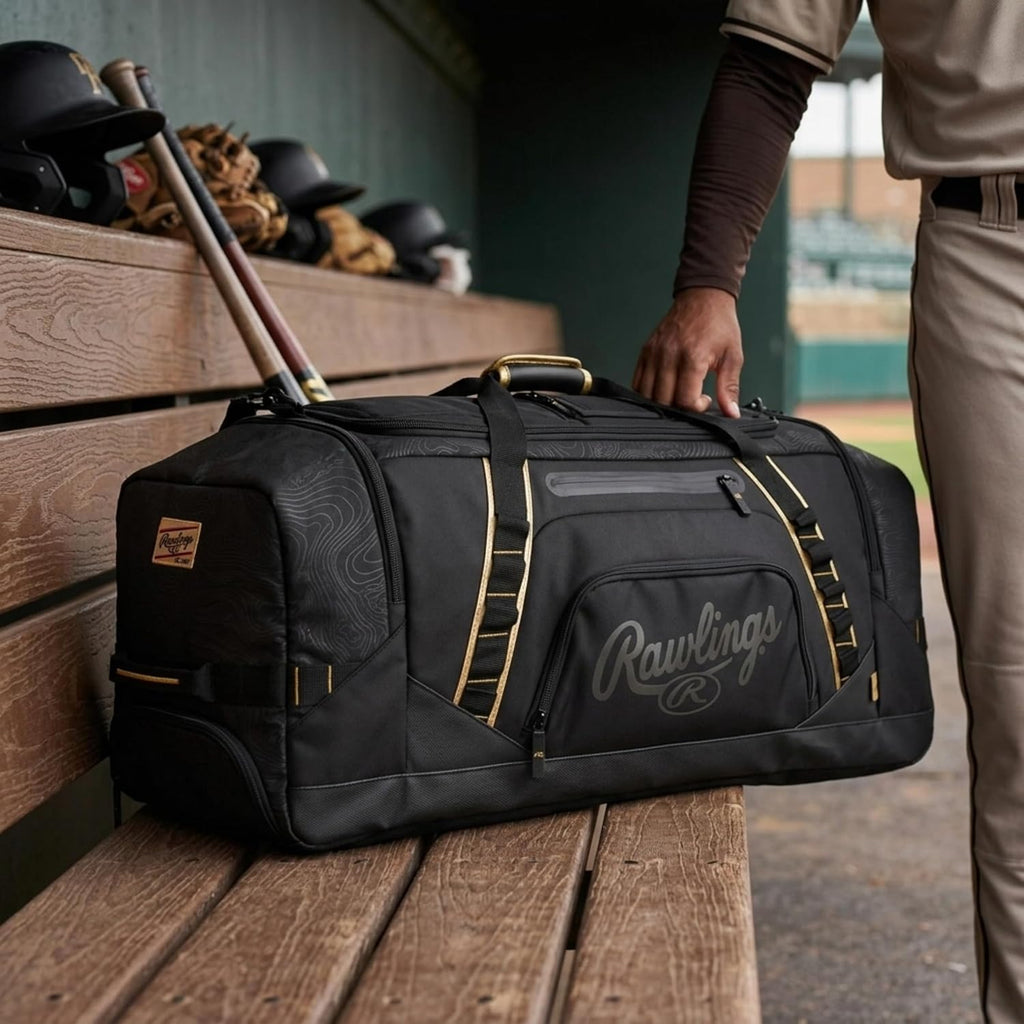 Rawlings | GOLD COLLECTION DUFFEL Equipment Bag | Baseball/Softball | Standard + XL Sizes