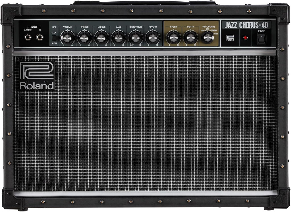Roland JC-40 Jazz Chorus | Compact Guitar Amp | Iconic JC Clean Tone | Signature Dimensional Space Chorus Effect | Powerful 40-Watt Stereo Amp | Dual 10' Speakers | Enhances Pedals, Multi-FX & More