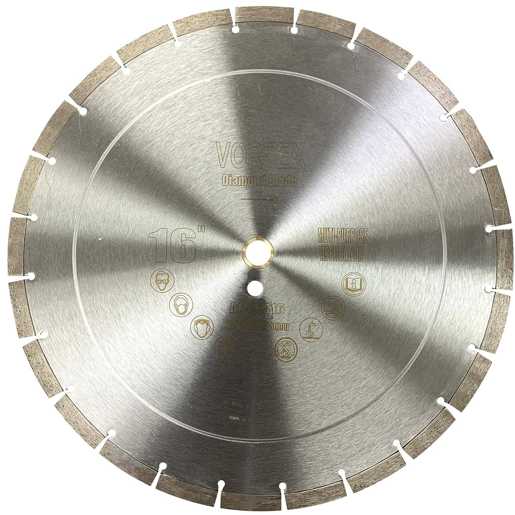 (10 Pack) VTXMax VSS 16 Inch Dry or Wet Cutting General Purpose Power Saw Segmented Diamond Blades for Concrete Stone Brick Masonry (16' (10 pcs))