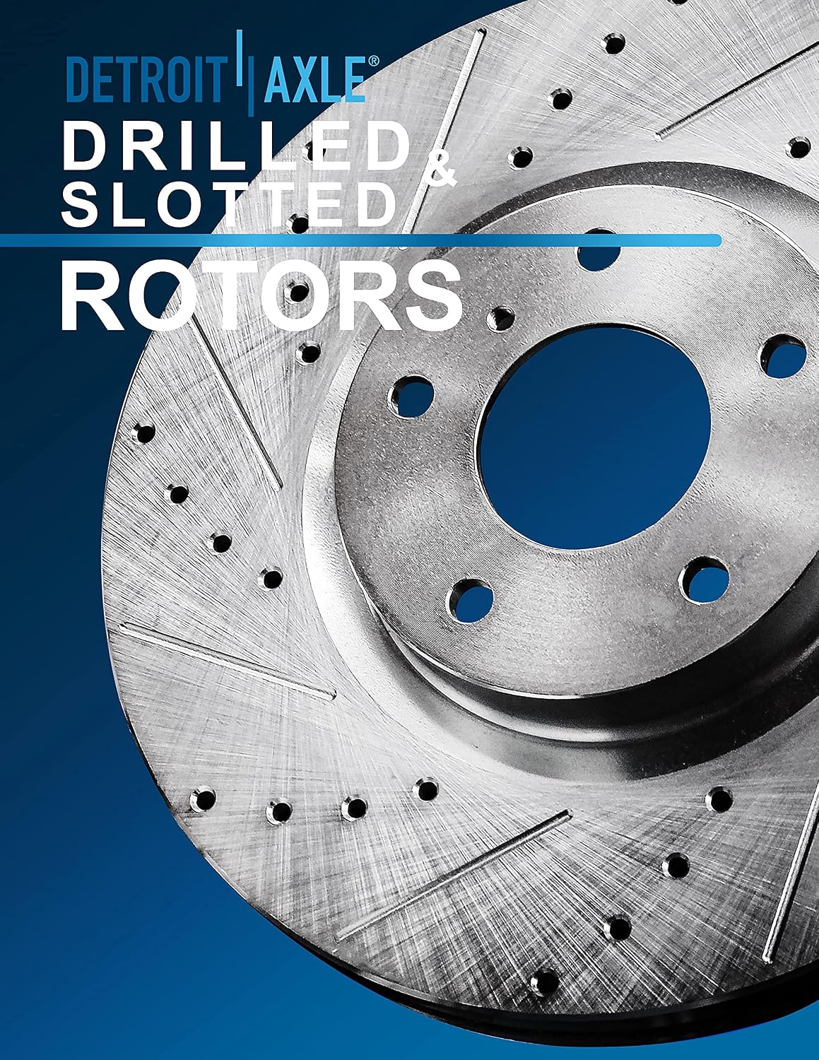 Detroit Axle - Brake Kit for 2011-2012 Ford Edge Lincoln MKX, Drilled and Slotted Disc Brake Rotors Ceramic Brakes Pads Replacement: 12.60' inch Front and 12.90' inch Rear Rotor