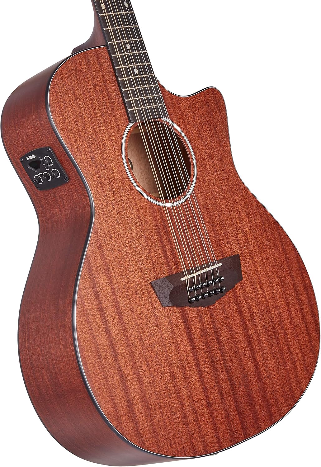 D'Angelico DAPLSG212MAHCP Premier Fulton 12 String Acoustic-Electric Guitar, Right - Natural