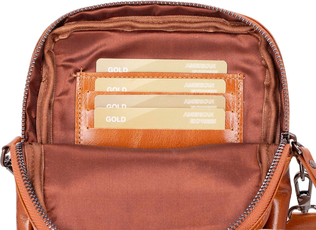 VENOULT Crossbody Leather Wallet for Man or Women fits iPhone 16 Pro MAX