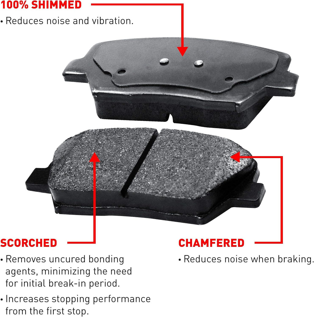R1 Concepts Front and Rear Brakes and Rotors| Front and Rear Ceramic Brake Pads and Rotors Kit| Fits 1998-2005 Lexus GS300; 1998-2000 Lexus GS400; 2001-2005 Lexus GS430, IS300; 2002-2010 Lexus SC430