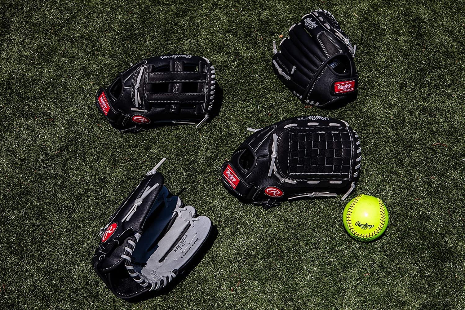 Rawlings, RSB Slowpitch Softball Glove, Left Hand Throw, 12' - Basket Web (Pack of 3)