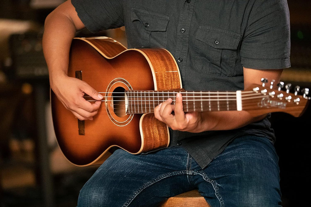 Ortega Guitars 6 String Performer Series Solid Top Slim Neck Reverse Acoustic-Electric Nylon Classical Guitar w/Bag, Right (RCE238SN-FT)