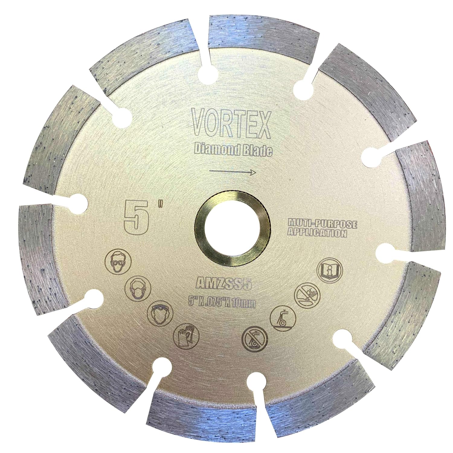 (20 Pack) VTXMax VSS 5 Inch Dry or Wet Cutting General Purpose Power Saw Segmented Diamond Blades for Concrete Stone Brick Masonry (5' (20 pcs))
