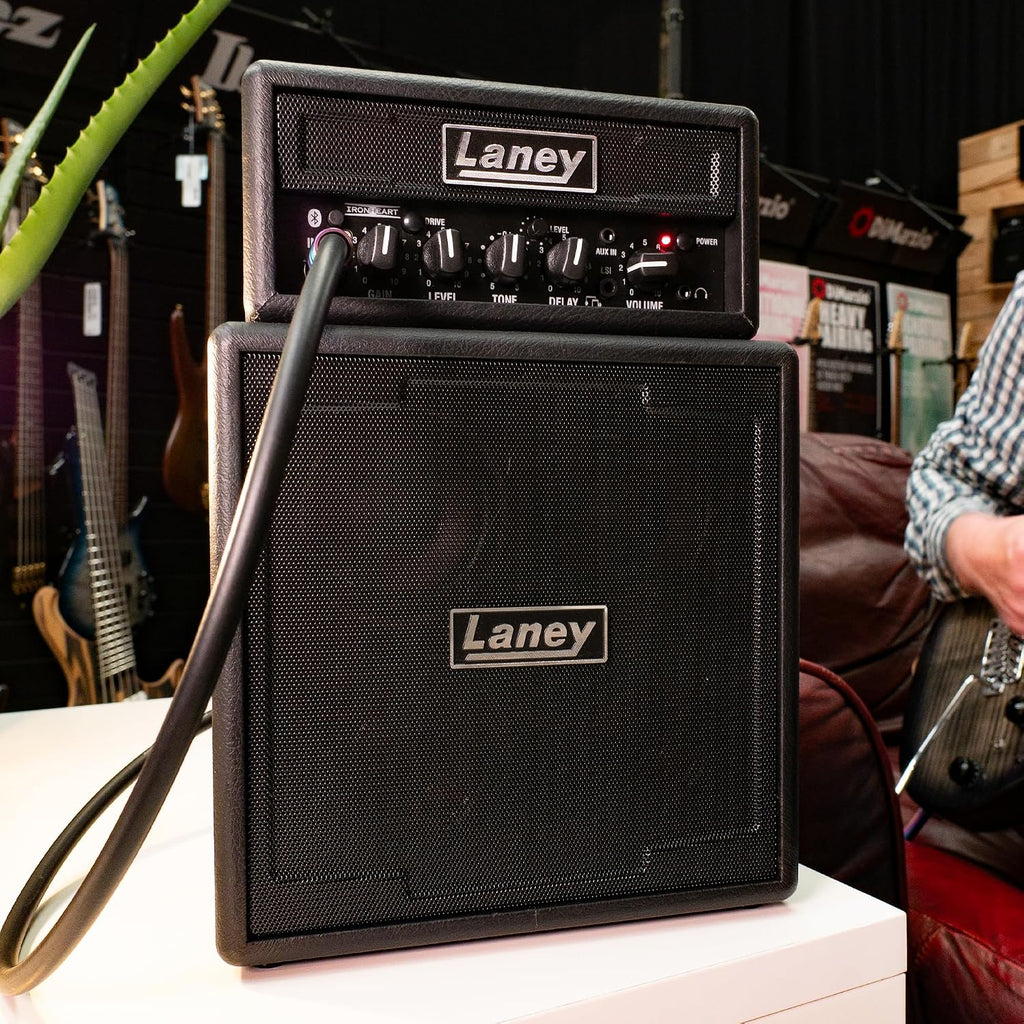 Laney MINISTACK-B-IRON Bluetooth Battery Powered Guitar Amp With Smartphone Interface | Battery Powered, Smartphone Interface
