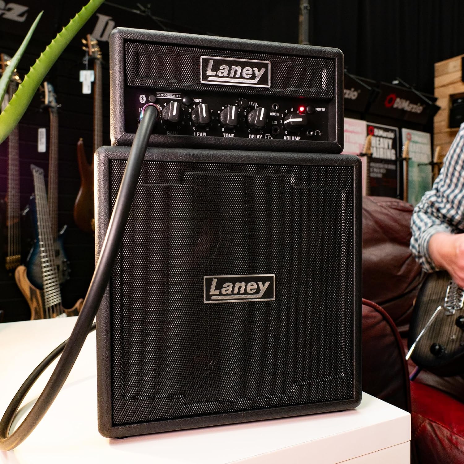 Laney MINISTACK-B-IRON Bluetooth Battery Powered Guitar Amp With Smartphone Interface | Battery Powered, Smartphone Interface