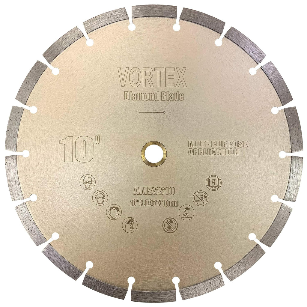 (10 Pack) VTXMax VSS 10 Inch Dry or Wet Cutting General Purpose Power Saw Segmented Diamond Blades for Concrete Stone Brick Masonry (10' (10 pcs))