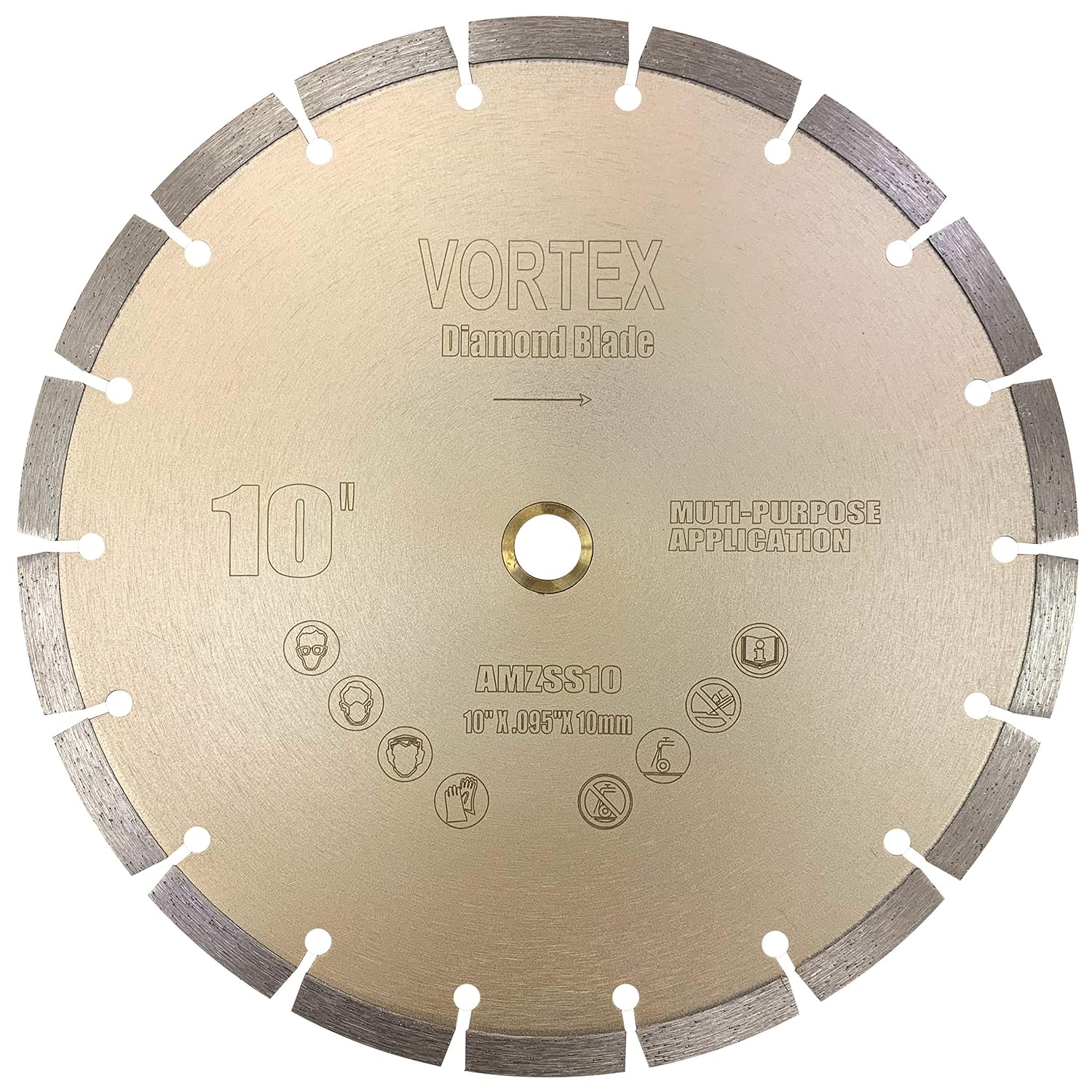 (10 Pack) VTXMax VSS 10 Inch Dry or Wet Cutting General Purpose Power Saw Segmented Diamond Blades for Concrete Stone Brick Masonry (10' (10 pcs))