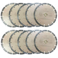 (10 Pack) ALSKAR DIAMOND 7 inch Dry or Wet Cutting General Purpose Segmented High Speed Diamond Saw Blades for Concrete Stone Brick Masonry (7' - 10 pcs)