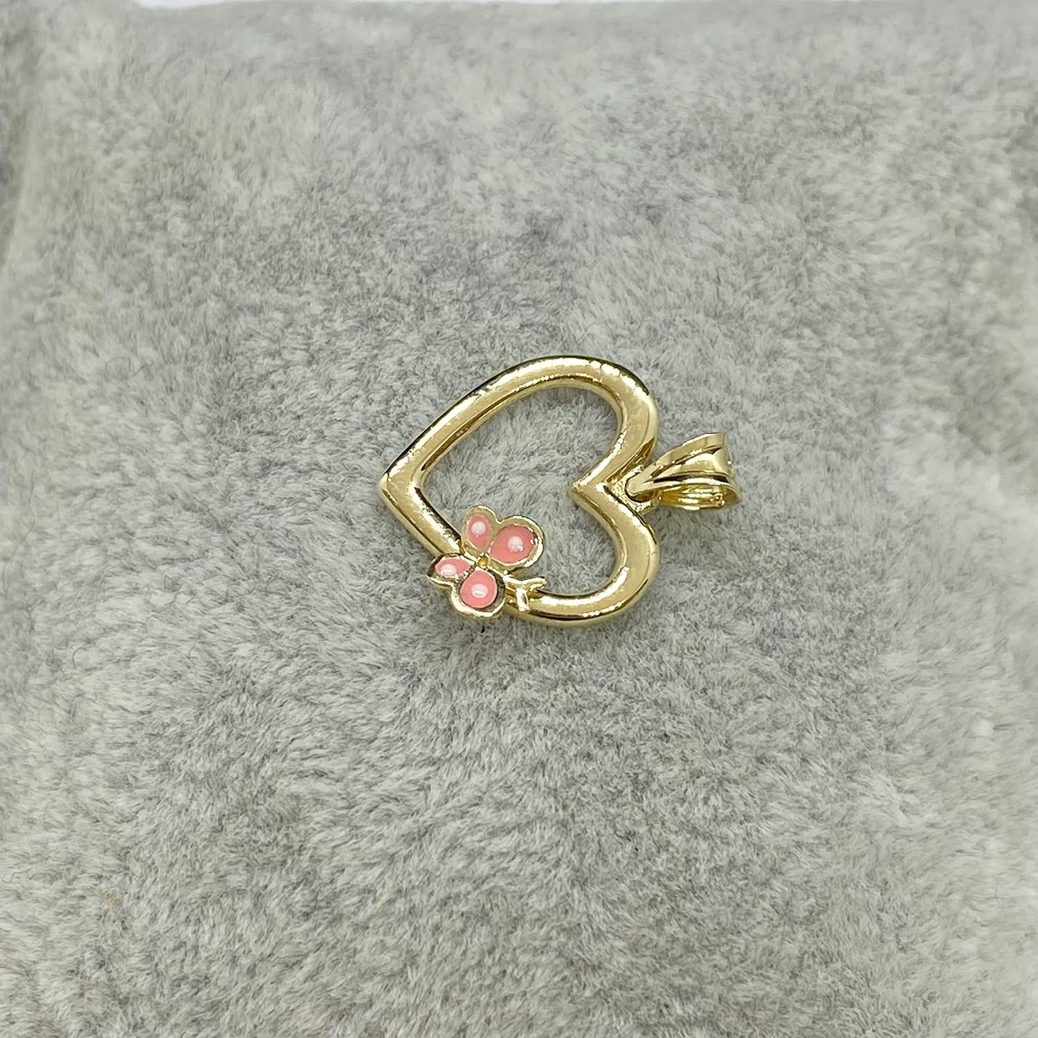 14K Real Solid Gold Heart Necklace for Women, Open Heart Dainty Charm Pendant, Christmas Birthday Gift for her mom girls, Handmade Jewelry