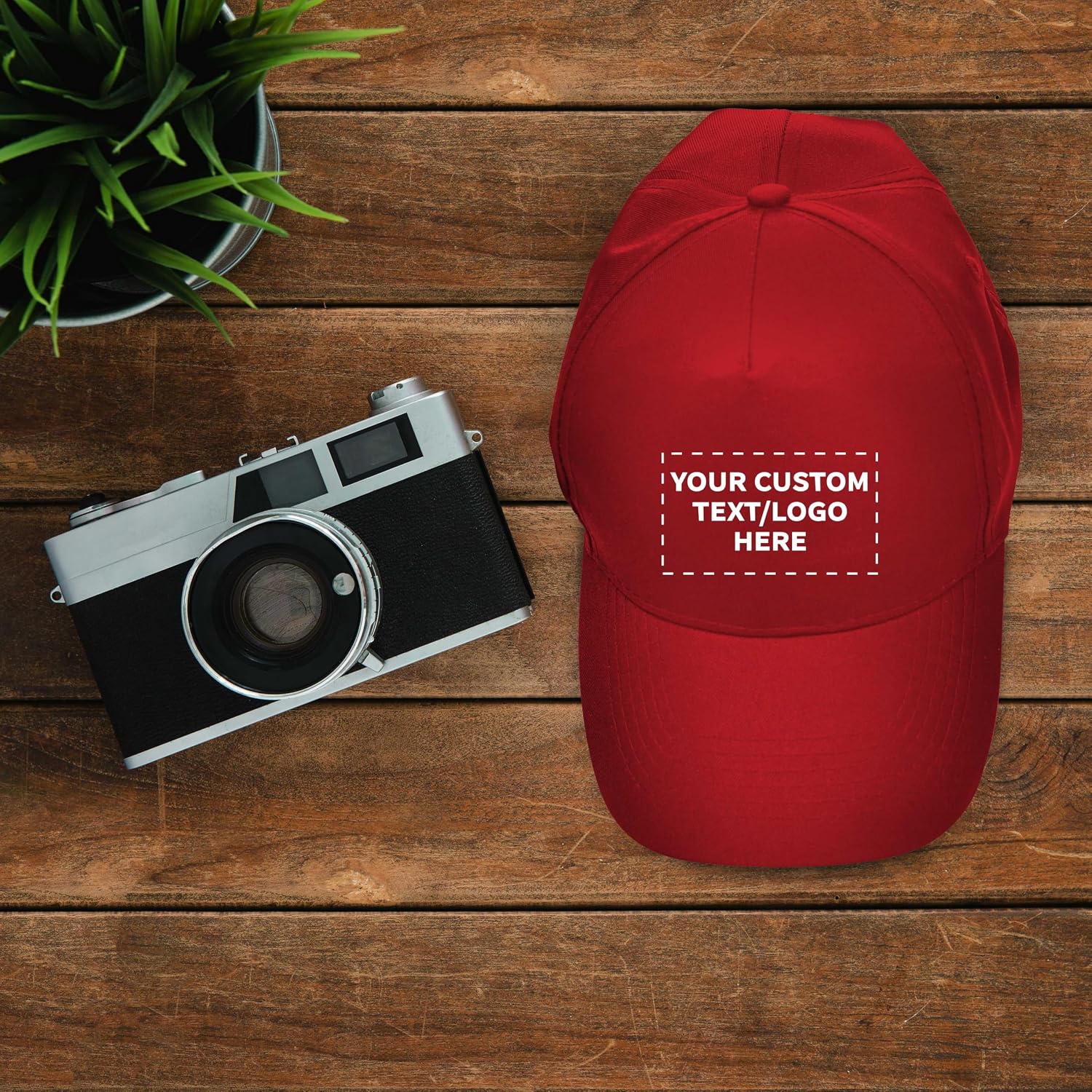 DISCOUNT PROMOS Custom Embroidered Polyester Baseball Caps Set of 6/12/24, Personalized Bulk Pack