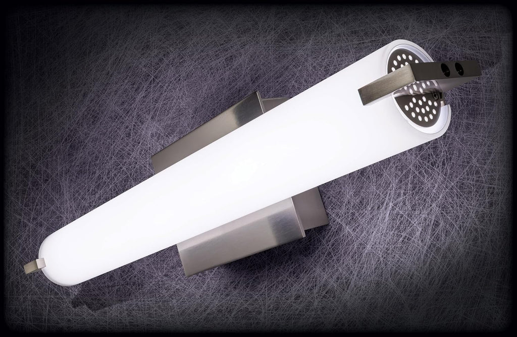 GEORGE KOVACS P5044-084-L Tube LED Vanity Bath Light, 1-Light, 20 Total Watts, 4.75-in H x 20.5-in W, Brushed Nickel