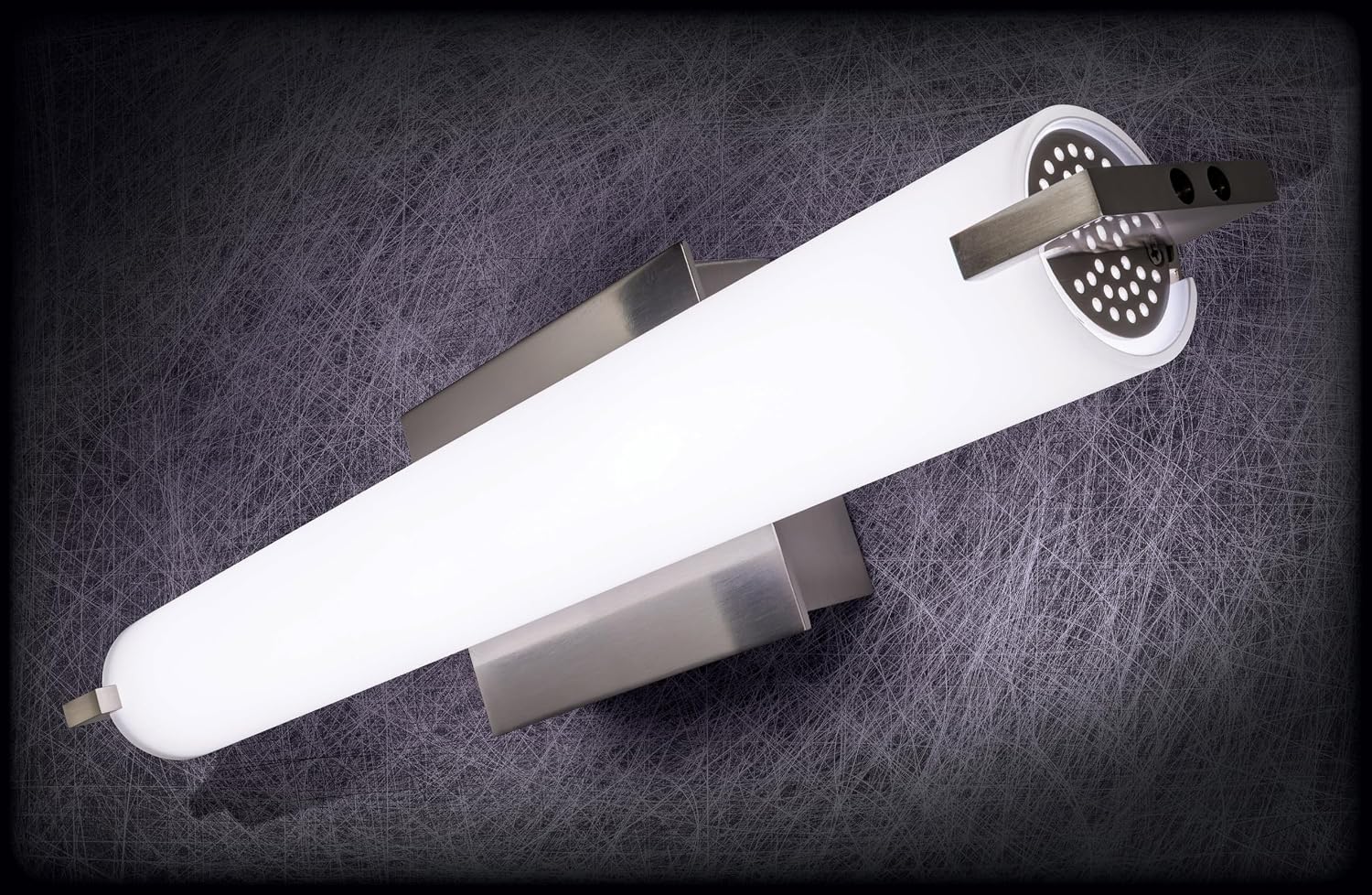 GEORGE KOVACS P5044-084-L Tube LED Vanity Bath Light, 1-Light, 20 Total Watts, 4.75-in H x 20.5-in W, Brushed Nickel